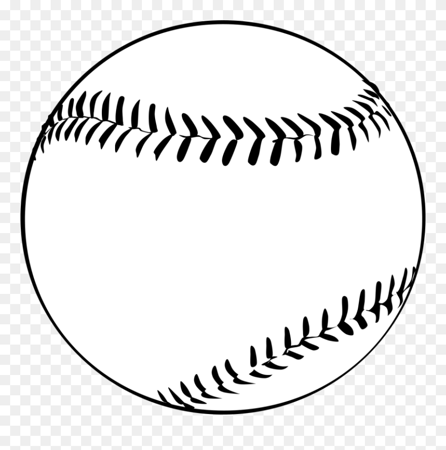 Collection Of Transparent - Black And White Softball Clipart
