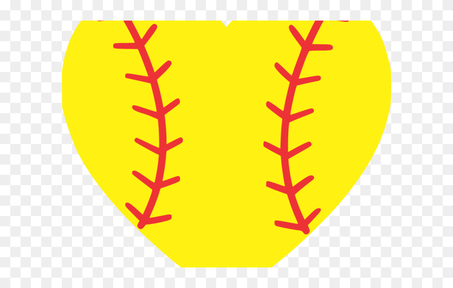 Emoji Clipart Softball - Softball Heart Clipart - Png Download
