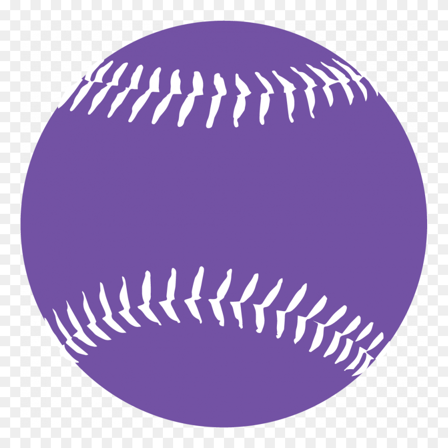 Custom Baseball Or Softball Temporary Tattoos - Purple Softball Clipart - Png Download