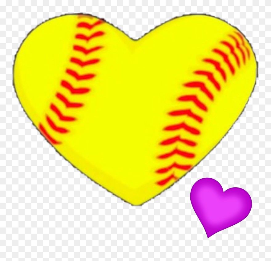Transparent Heart Softball Png - Heart With Baseball Stitches Clipart