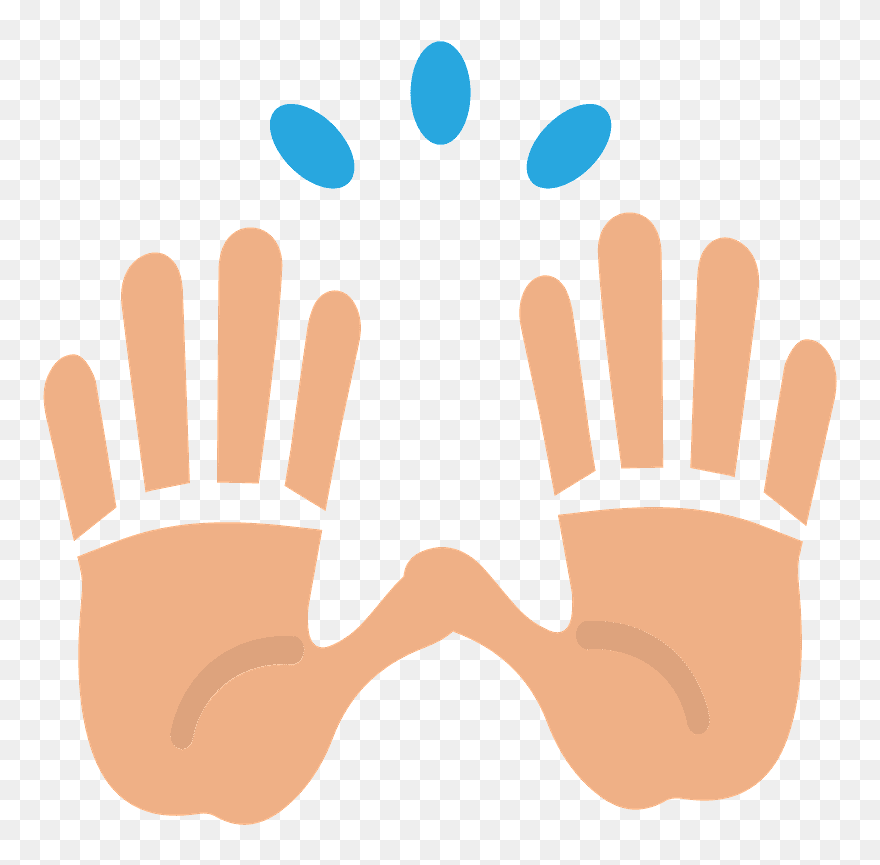 Raising Hands Emoji Clipart - Png Download