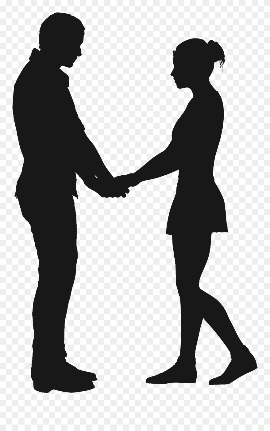 Transparent Holding Hands Clipart - Clipart Boy And Girl Holding Hands - Png Download