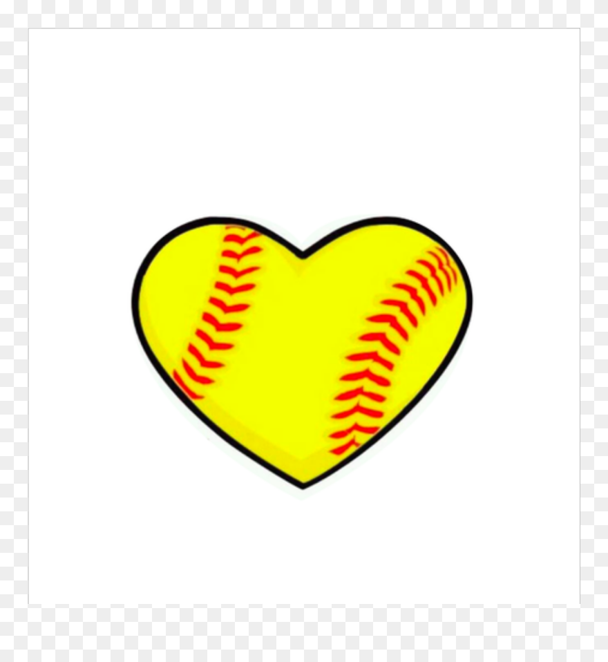 Baseball And Softball Hearts Clipart