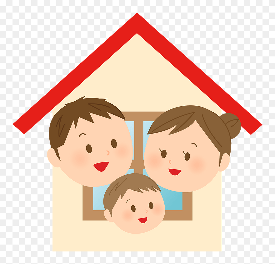 House Home Family Clipart - Cartoon - Png Download