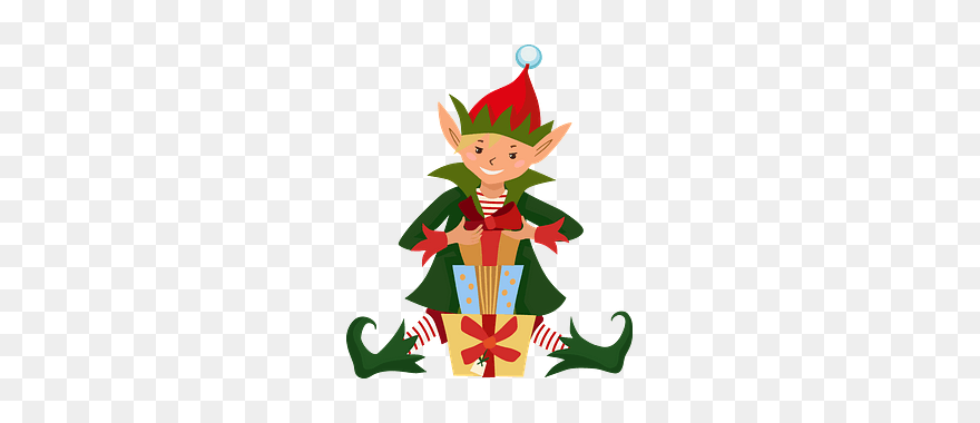 Christmas Elf Clipart - Cartoon - Png Download