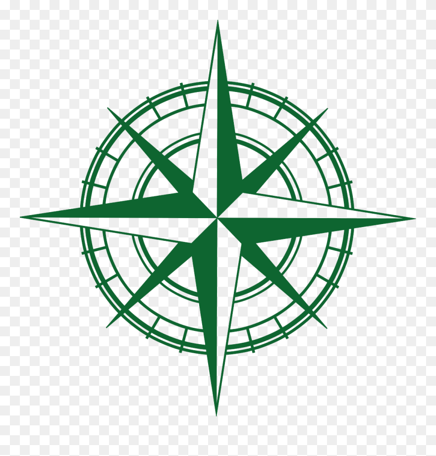 Compass Rose North Arrow Clip Art - Nautical Compass - Png Download