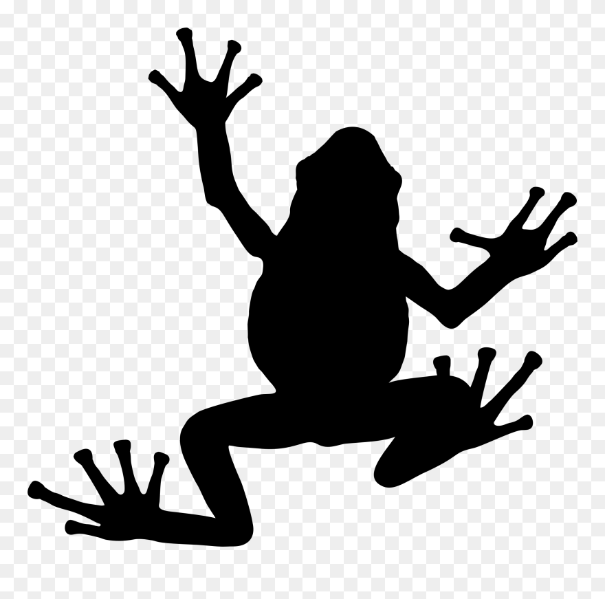 Frog Silhouette Clip Art - Frog Silhouette Clipart - Png Download