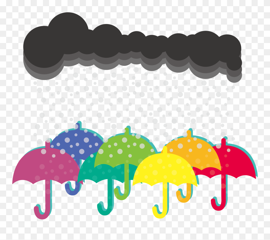 Rain Umbrella Clip Art - Portable Network Graphics - Png Download