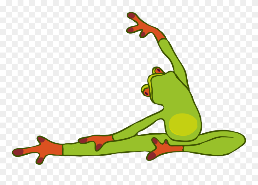 Frog Doing Yoga Clip Art - Png Download