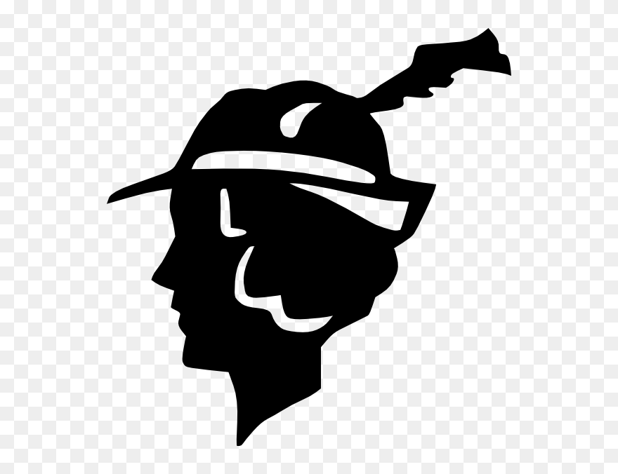 Silhouette Woman Wearing Helmet Clipart