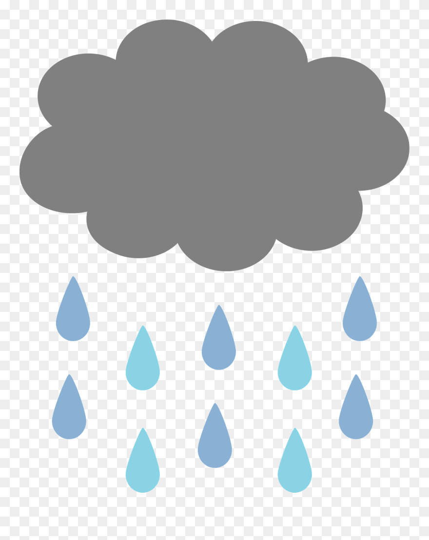 Clouds Rain Clipart - 雨 が 降る イラスト - Png Download