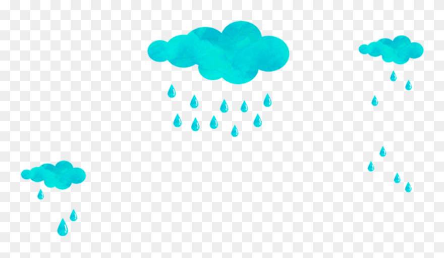#ftestickers #clipart #clouds #rain #blueclouds #cute - Rain Graphic - Png Download