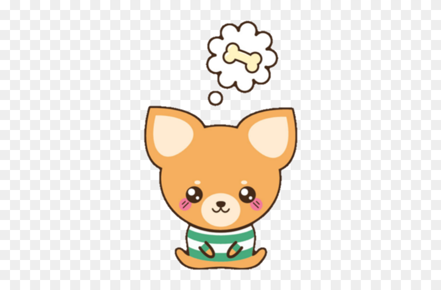 #dog #bone #thought #think #kawaii #freetoedit - Cute Transparent Cartoon Dogs Clipart