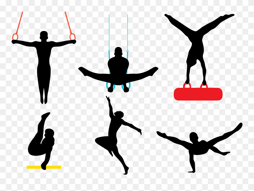 Female Silhouette At Getdrawings - Gymnastic Vector Png Clipart