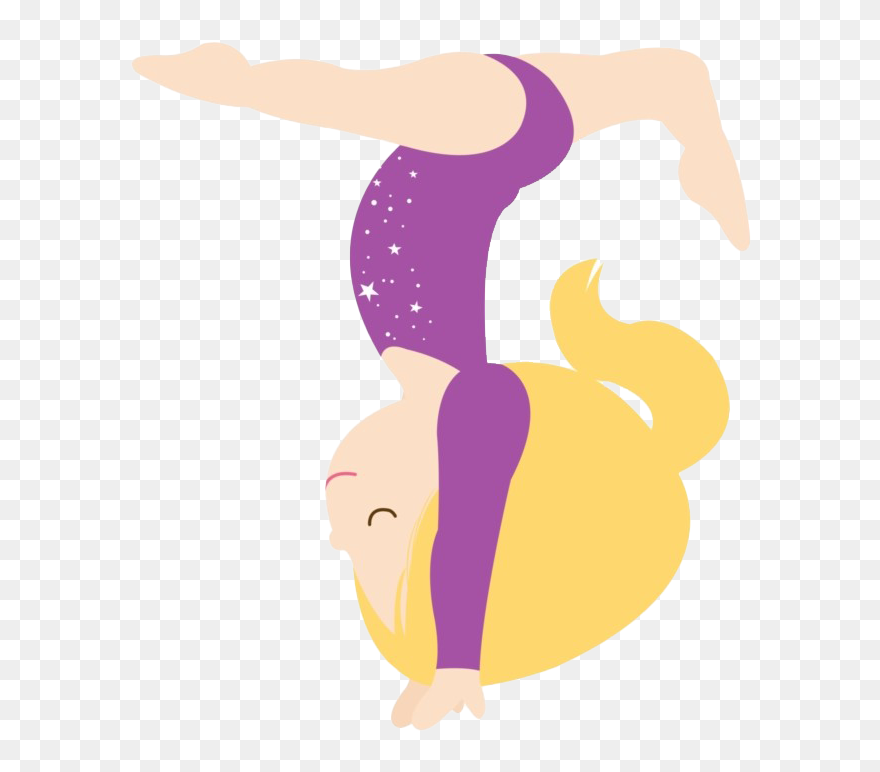Tumbling Little Girl Clip Art - Png Download