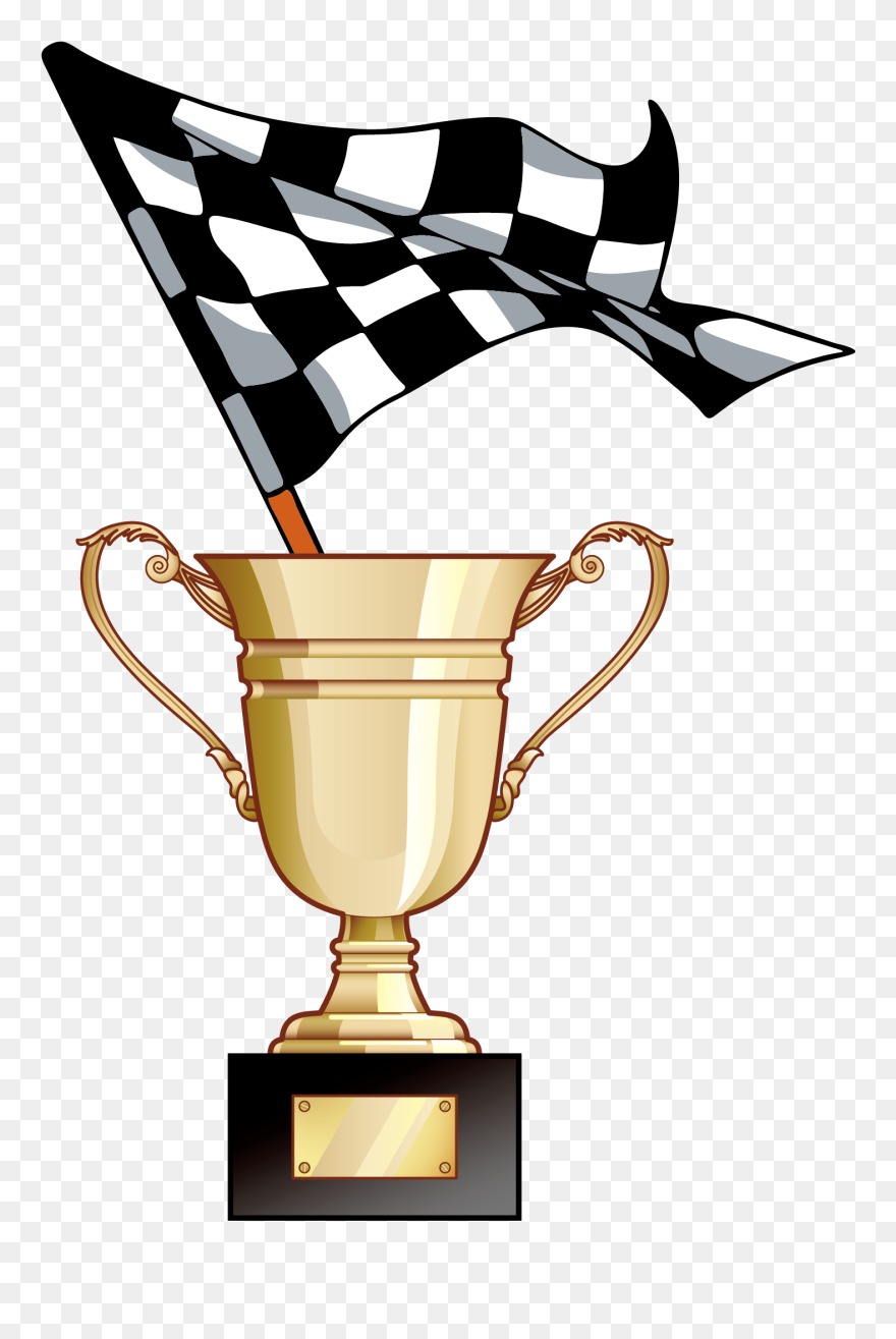Formula 1 Clipart Trophy - Race Track Race Flag Png Transparent Png