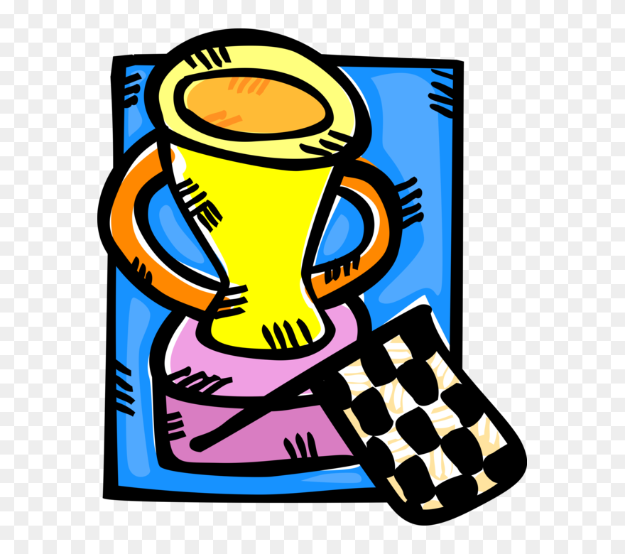 Vector Illustration Of Auto Racing Winner"s Trophy - Chamapion Clipart - Png Download