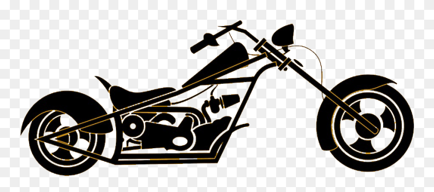 Helicopter Chopper Motorcycle Clip Art - Cartoon Chopper Motorcycle Png Transparent Png
