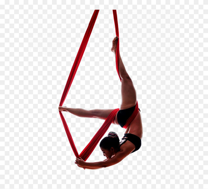 Aerial Yoga Pose Png Clipart Background - Cool Aerial Yoga Poses Transparent Png