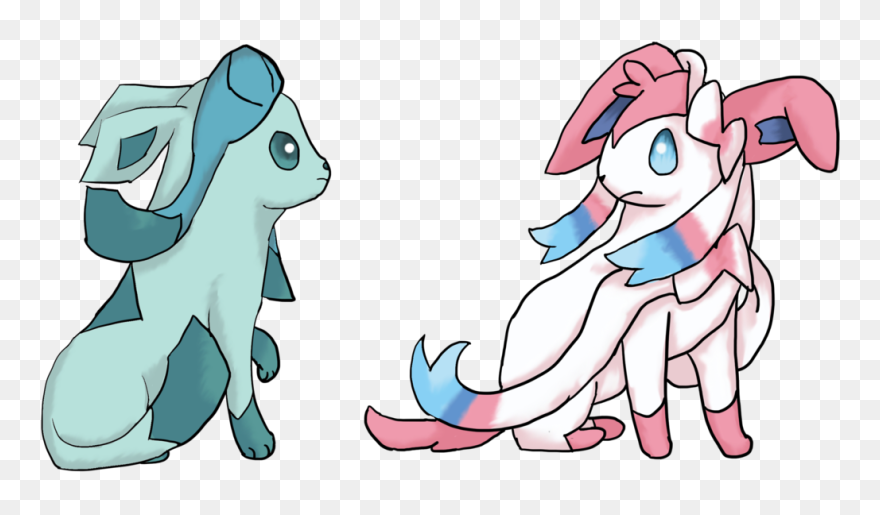 Pokemon Eevee Evolutions Sylveon Clip Art Clipart - Eevee Evolutions Leafeon Sylveon Eevee Into Eevee Evolutions - Png Download