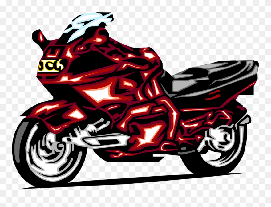 Vector Illustration Of Motorcycle Or Motorbike Motor - Motorcycle Clipart