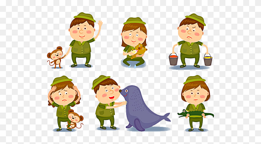 Zookeeper Clip Art Lovely - Zoo Keeper Clipart - Png Download