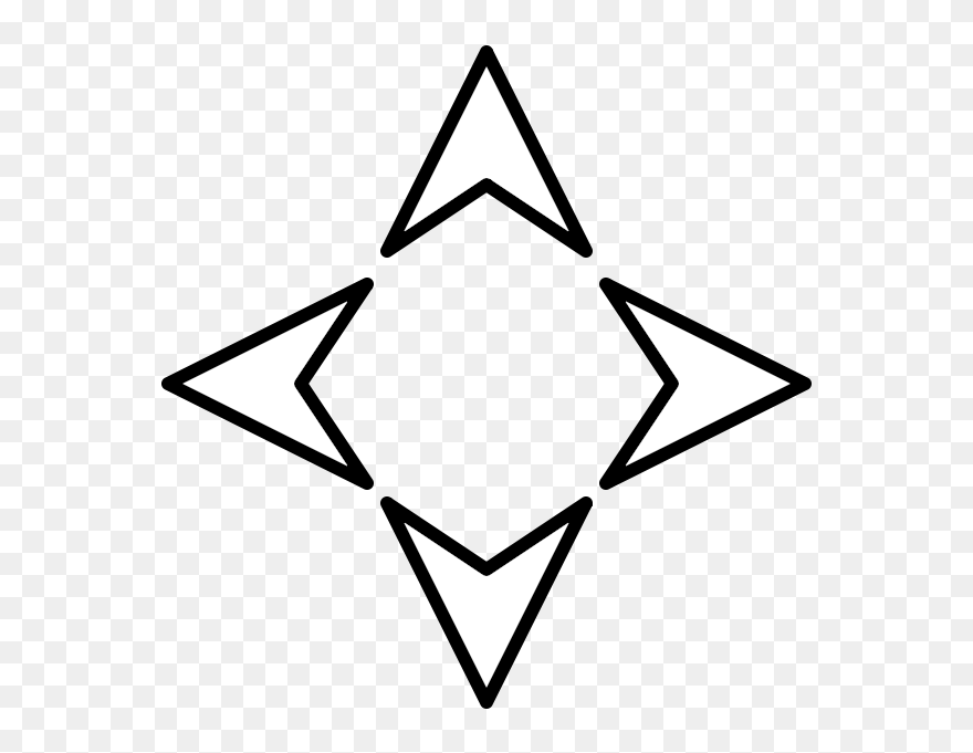 Free Vector Plain Direction Arrows Clip Art - Arrows In 4 Directions - Png Download