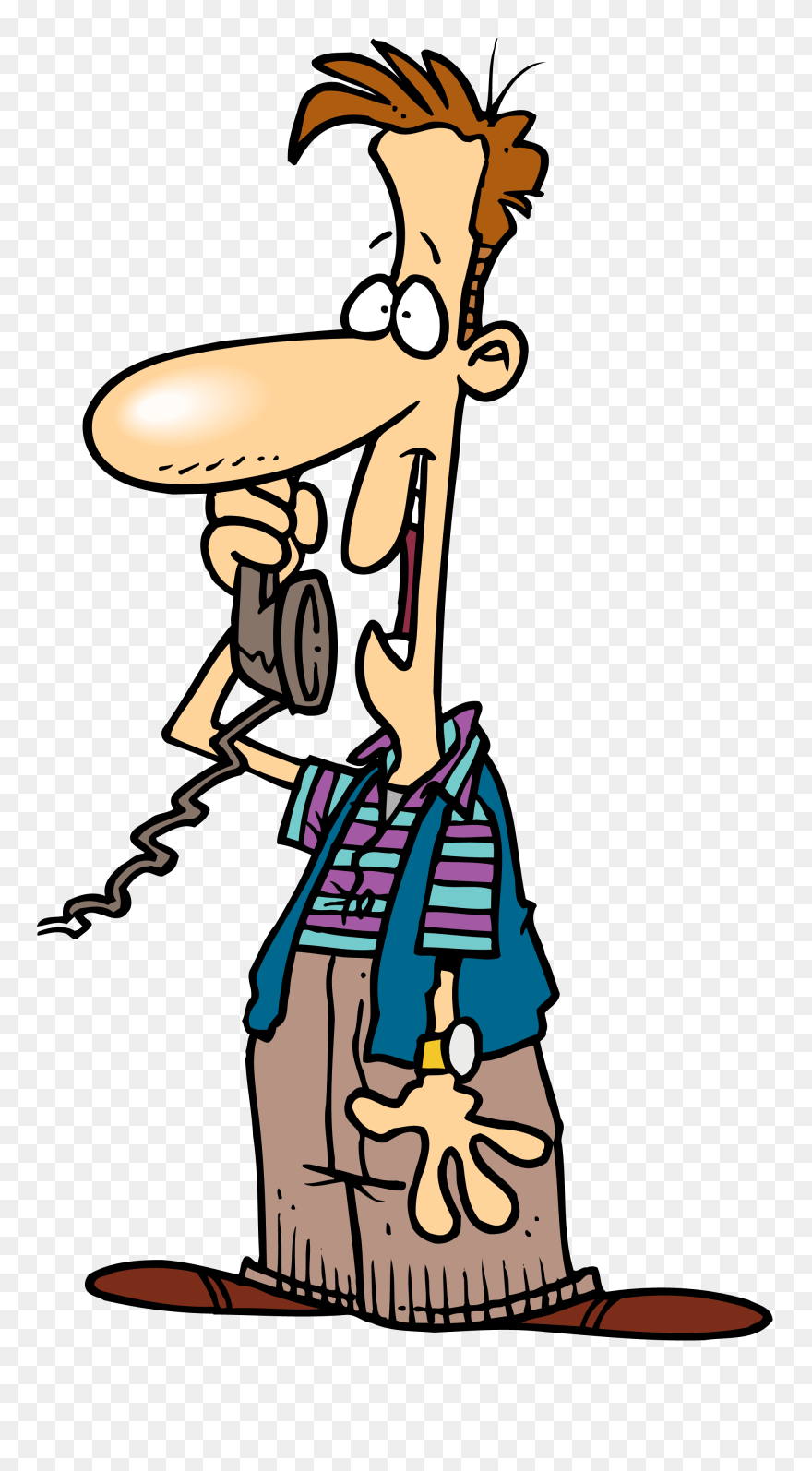 Transparent Counter Clipart - Make A Phone Call Cartoon - Png Download