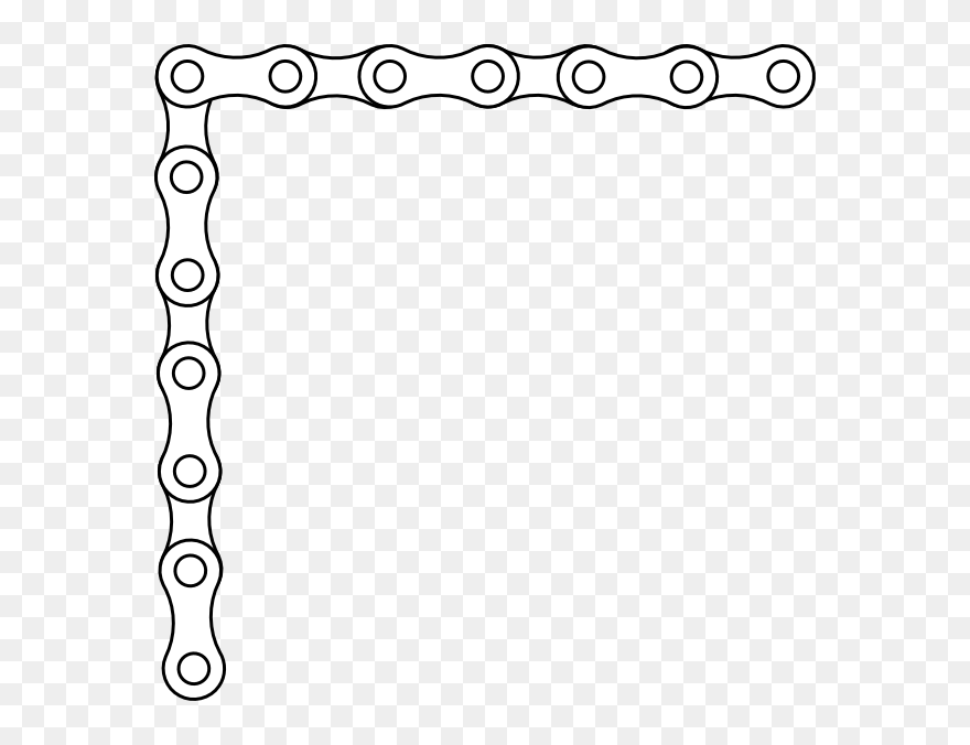 Chain Link Border Clipart - Dirtbike Chain Clipart - Png Download