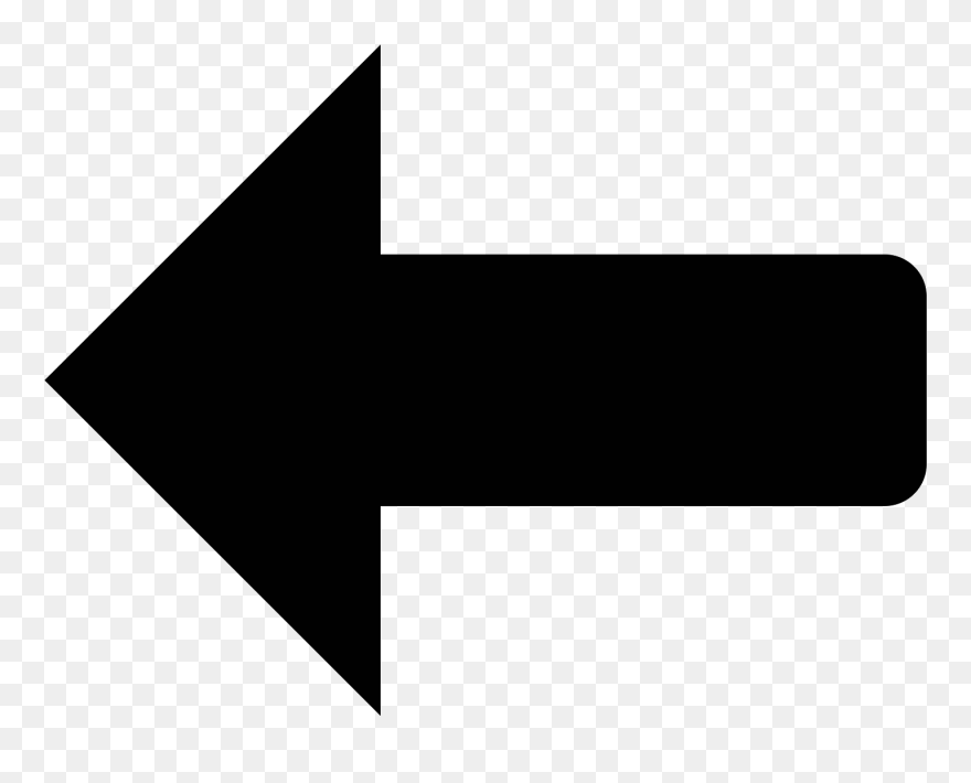 Transparent Left Arrow Png - Left Arrow Black And White Clipart