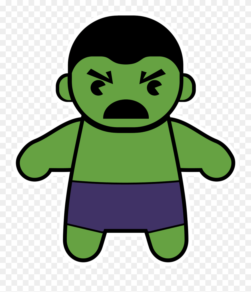 Chibi Superhero Hulk Clipart - Hulk Clipart - Png Download