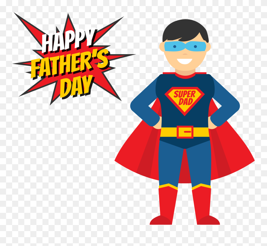 Cosplay Clipart Generic Superhero - Fathers Day Super Hero - Png Download