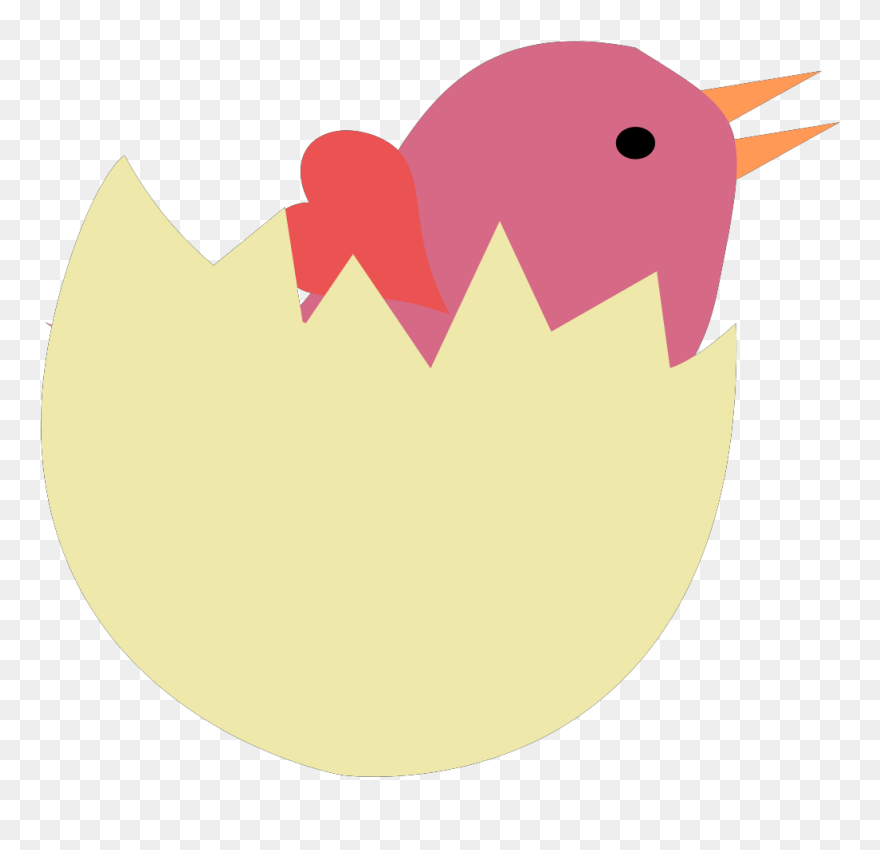 Bird In Broken Egg Clip Art At Clker - Bird In Egg Clipart - Png Download