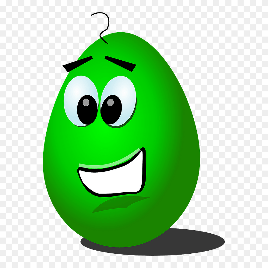 Green Comic Egg Clipart - Egg Clip Art - Png Download
