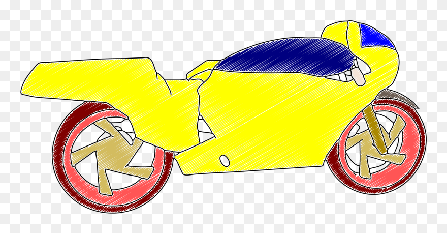 Basic Bike Drawing Color Png - Basic Drawing Pictures Color Clipart