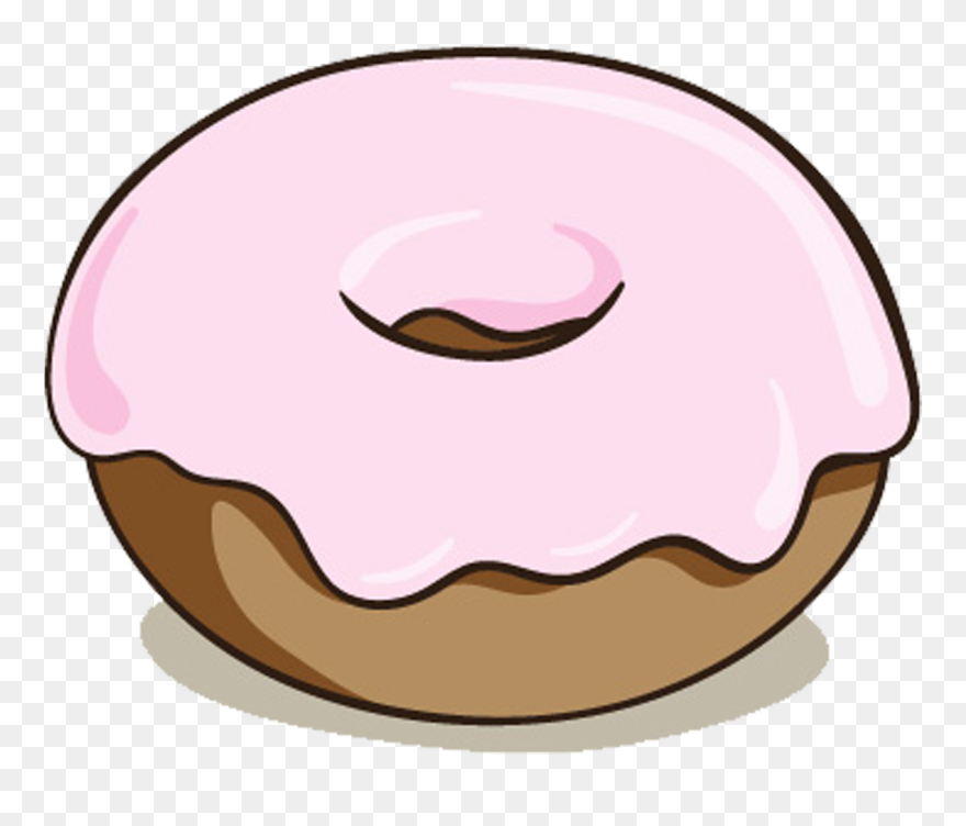 Donut Doughnut Cartoon Free Frame Clipart - Cartoon Pink Donut Png Transparent Png