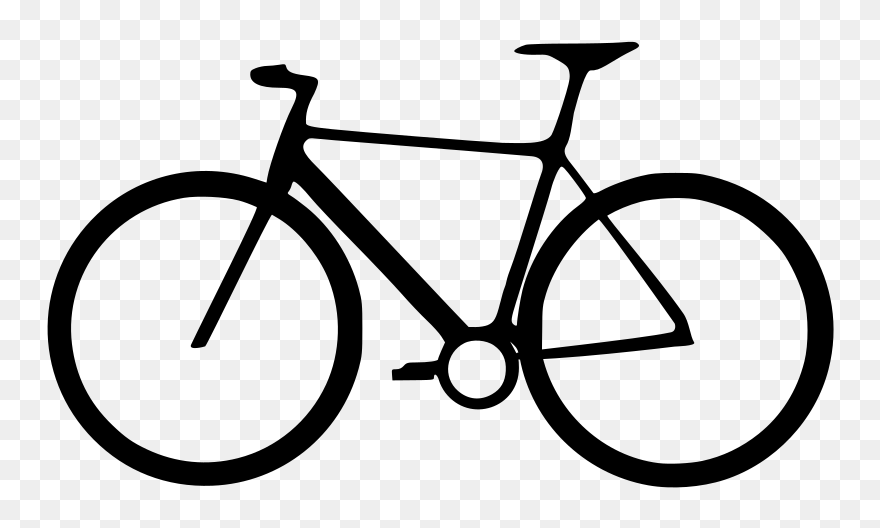 Simple Black And White Bike Clipart - Raleigh Rush Hour 2018 - Png Download