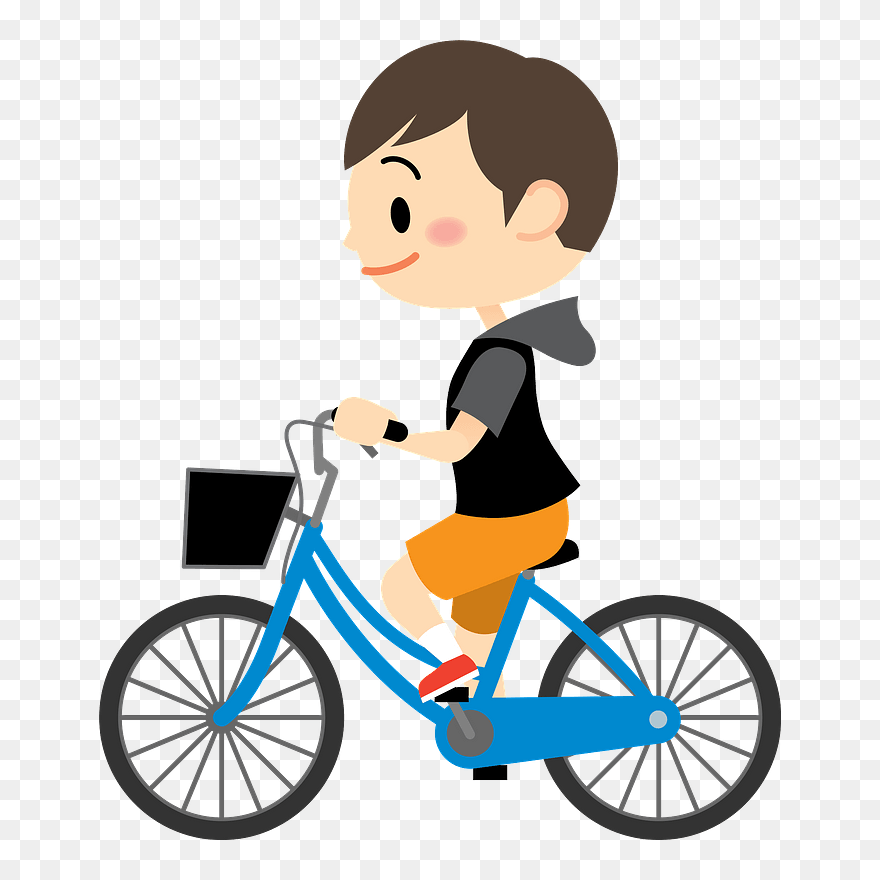 Child Boy Bicycle Cycling Clipart - Cycling Clipart - Png Download