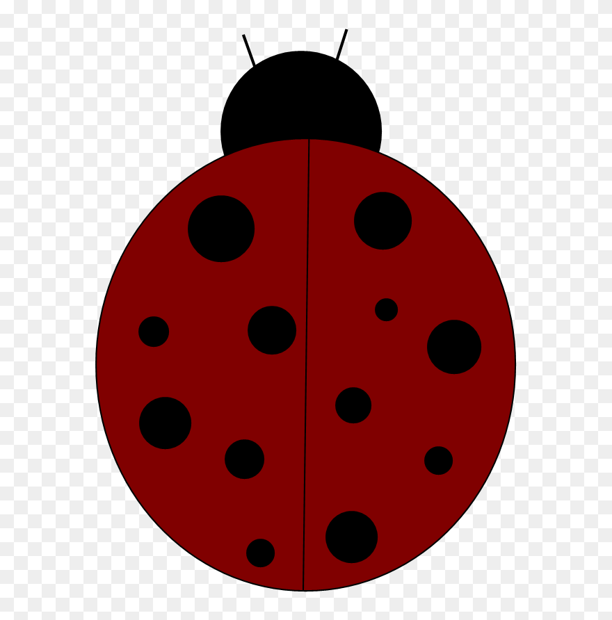 Cute Little Red Ladybug With Black Spots Clipart For - Ladybug - Png Download