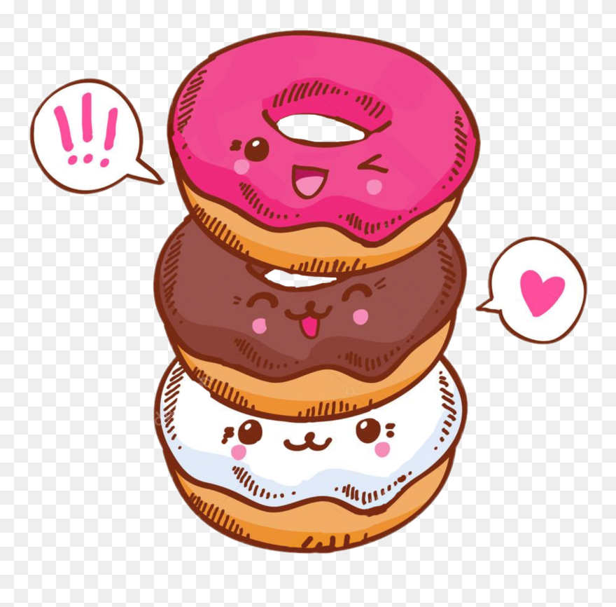 Donuts Paper Drawing Notebook Doodle - Donuts Cute Clipart