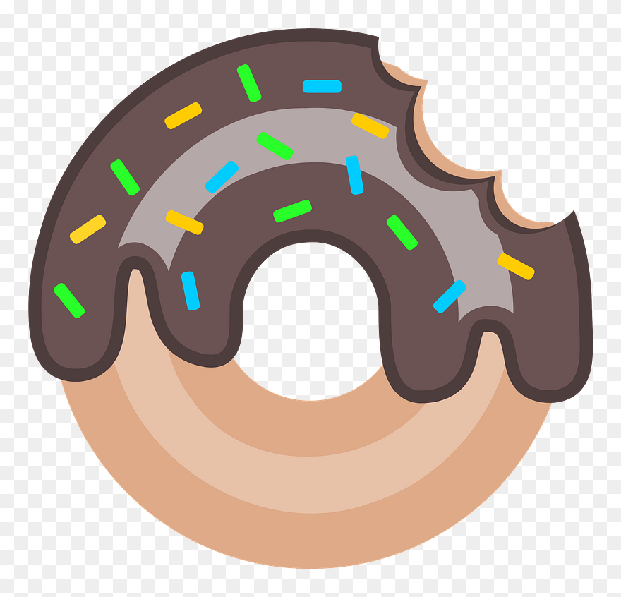 Donut With Sprinkles 1200 X900 Clipart - Area Of Part Annulus - Png Download