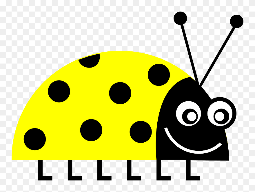 Smiling Ladybug Clipart - Clip Art - Png Download