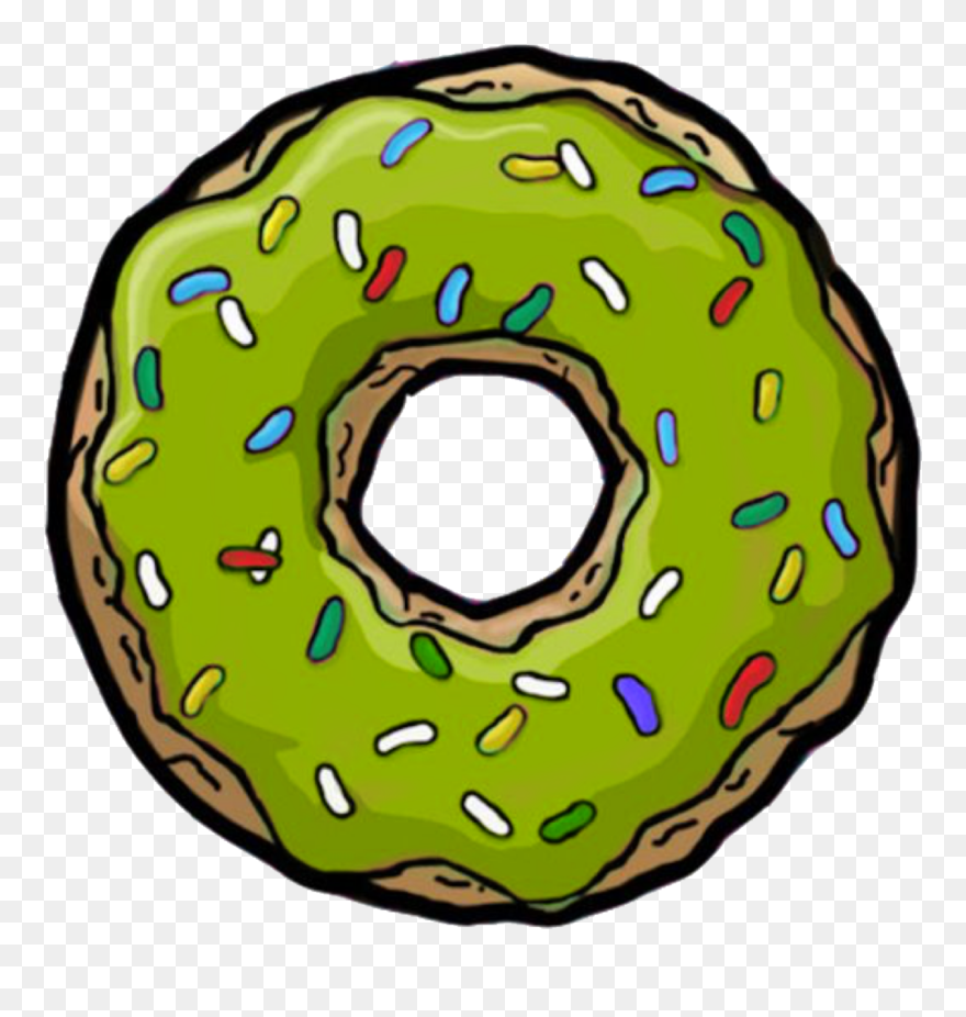 Green Clipart Donuts - Donuts Simpsons Png Transparent Png