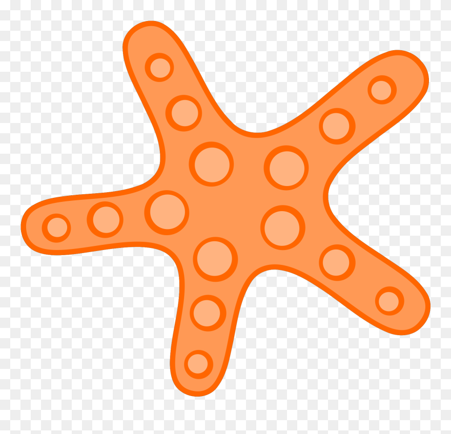 Starfish Ocean Clip Art - Star Starfish Clipart - Png Download