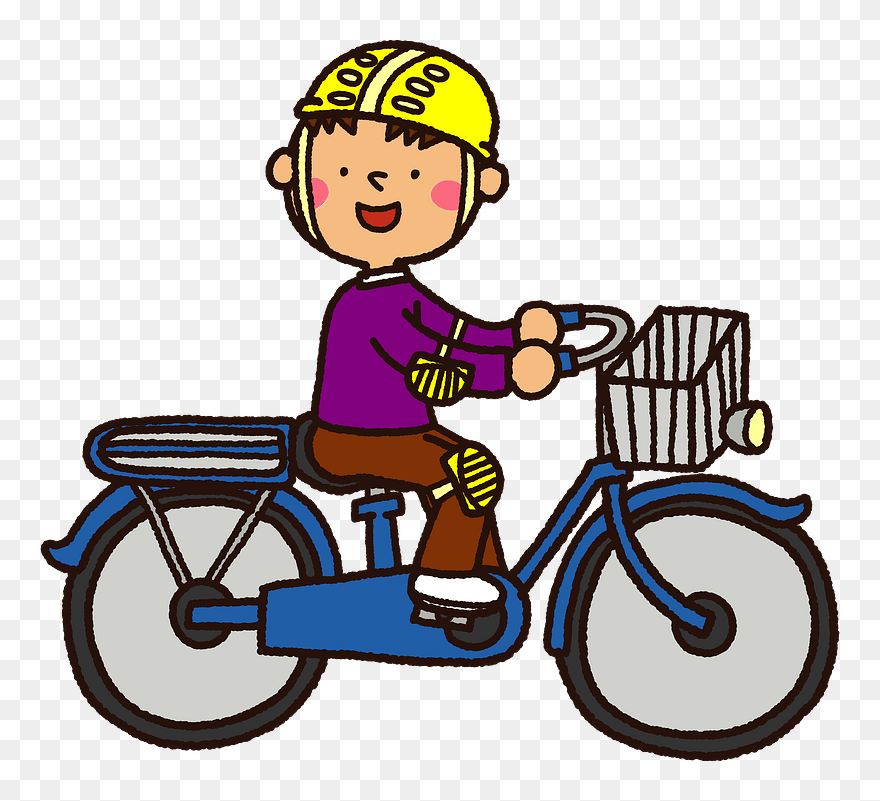 Child Boy Bicycle Clipart - Png Download