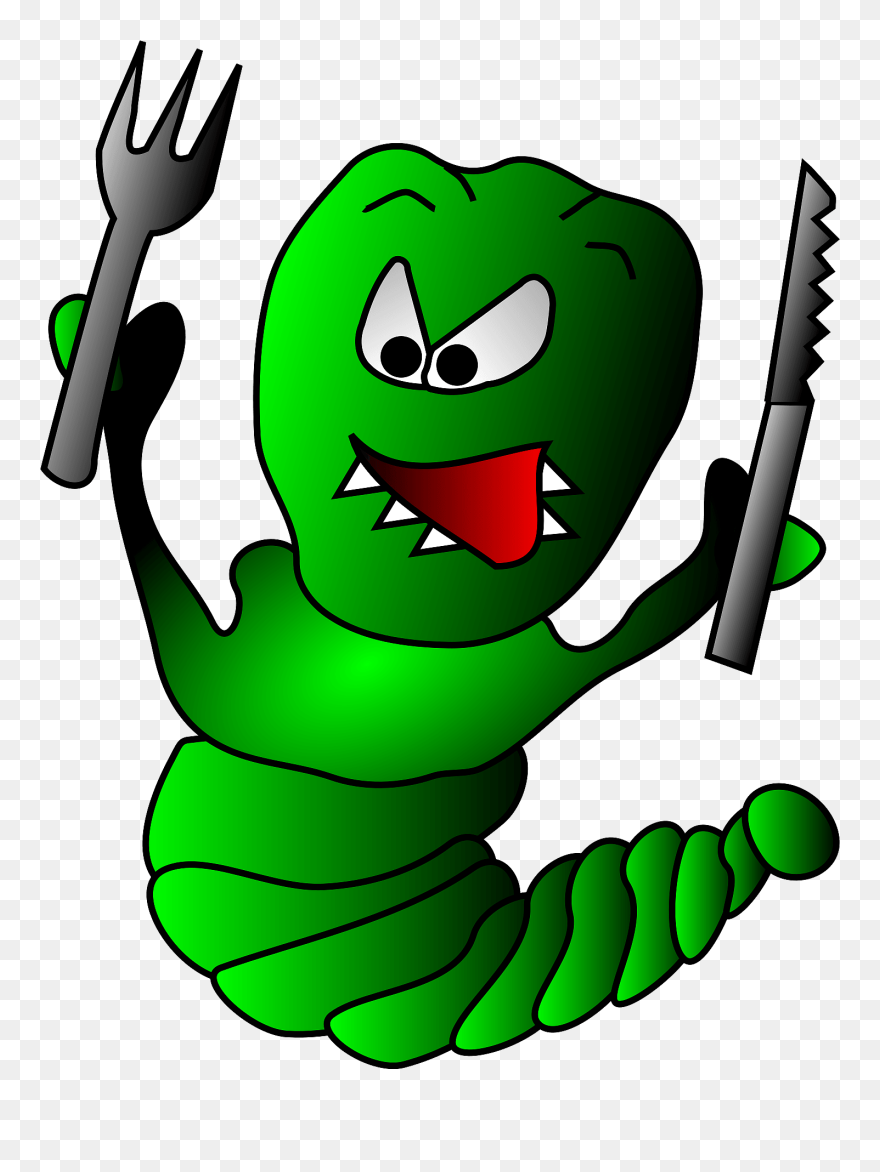 Caterpillar With Knife And Fork Clipart - Deworming Medicine For 1 Year Old - Png Download