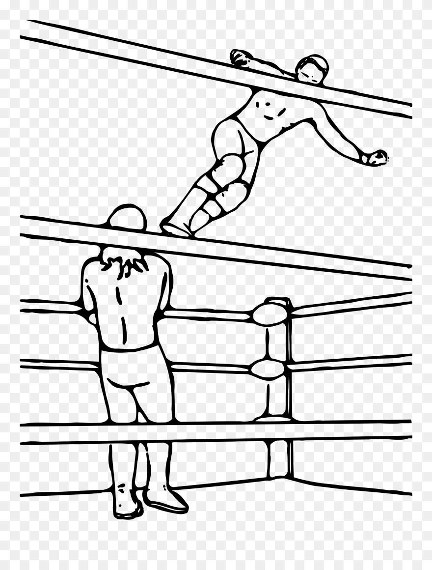 Wrestling Ring Drawing At Getdrawings - Wwe Wrestling Clipart - Png Download