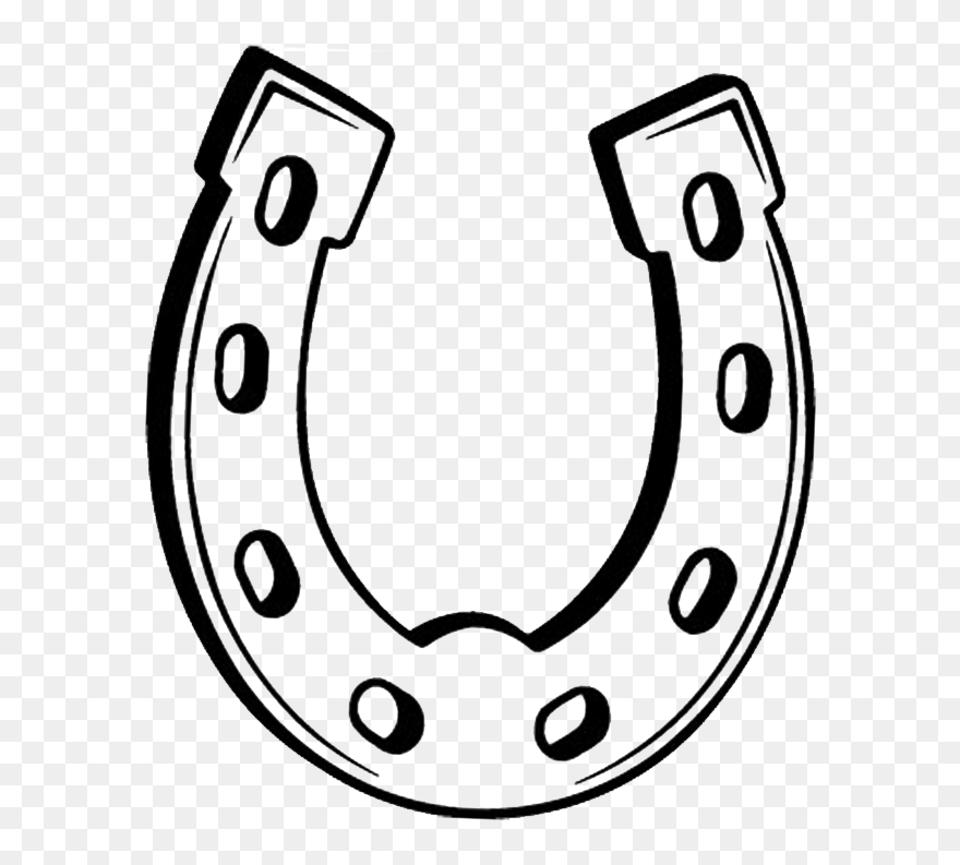 Horseshoe Transparent Drawn, Picture - Drawing Of A Horseshoe Clipart