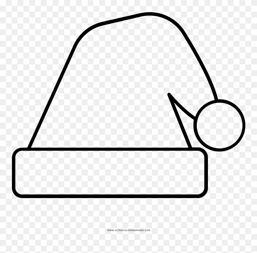 Santa Hat Coloring Page Clipart
