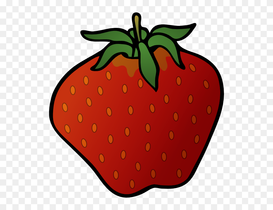 Free Vector Strawberry Clip Art - Cartoon Strawberry - Png Download